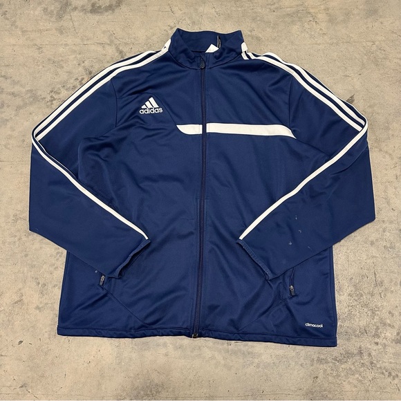 adidas Other - Vintage‎ Adidas Track Jacket Men's XL Blue 3 Striped Y2K